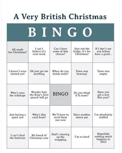 British Christmas, Note Taking Tips, Christmas Bingo, Funny Christmas Card, Funny Christmas Cards, Holidays 2022, My Town, Card Card, Funny Christmas