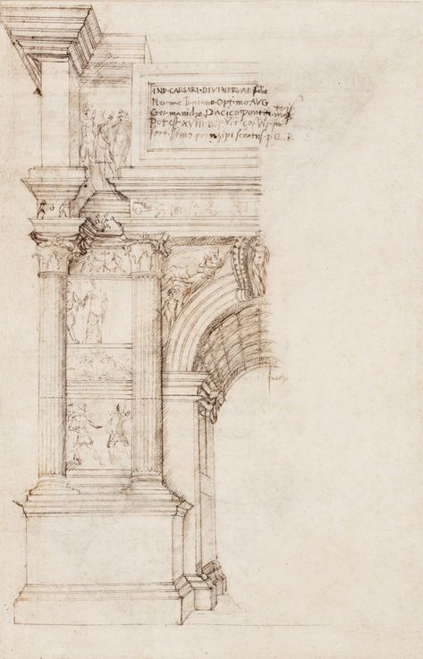 Old Master Sketches, Old Architecture Drawing, Old Master Drawings, Old Sketches, Master Drawings, Filippo Brunelleschi, Old Drawings, Architecture Antique, Old Architecture