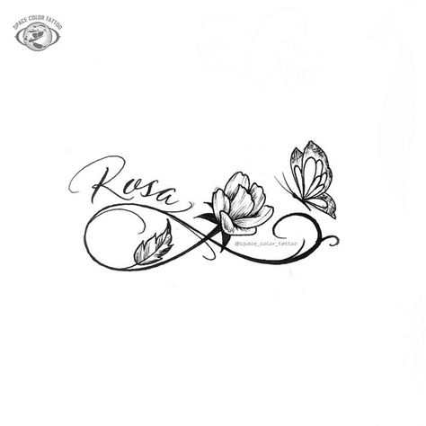 Infinito nombre rosa mariposa tattoo tatuaje in 2022 | Band tattoo designs, Elbow tattoos, Name tattoo designs Tropisches Tattoo, Name Tattoos For Girls, Infinity Tattoo With Feather, Floral Back Tattoos, Infinity Tattoo Designs, Realistic Tattoo Sleeve, Band Tattoo Designs, Mom Tattoo Designs, Armband Tattoo Design