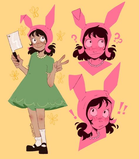 🌟waffles_with_abs🌟 | it’s been a hot minute my dudes. like very hot. as in turn off the oven please I’m trying to make crappy doodles (do not repost or trace… | Instagram Bobs Burgers Louise, Please And Thank You, Bobs Burgers, Turn Off, The Oven, Amazing Art, Cartoon Art, Oven, Doodles