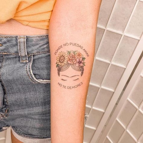 Frida Kahlo Tattoo, Kahlo Tattoo, Frida Tattoo, Frida Kahlo Tattoos, Tattoo 2022, Motherhood Tattoos, Gorgeous Tattoos, Dad Tattoos, Time Tattoos