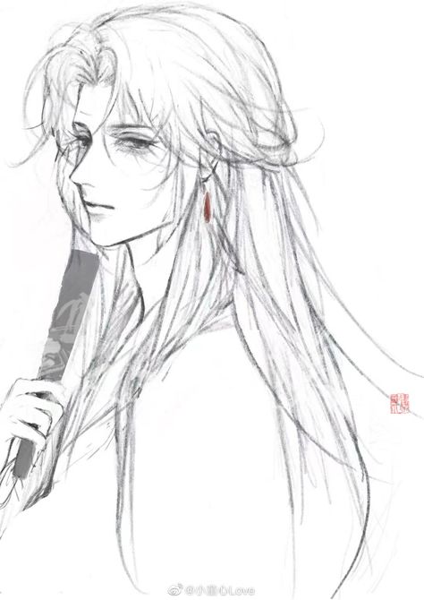 Long Haired Guys Drawing, Male Hairstyles Drawing Hair Reference Long, Chinese Hairstyle Drawing Reference, Long Hair Male Hairstyles Drawing, How To Draw Long Hair Male, Cute Male Hairstyles Drawing, Guy With Long Hair Drawing, Long Male Hairstyles Drawing, Long Hair Drawing Female