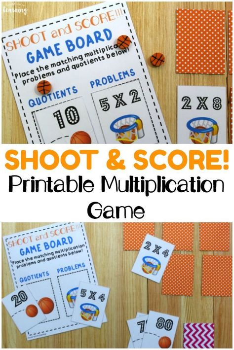 Multiplication Games For Kids, Basketball Craft, Multiplication Game, Homeschool Math Curriculum, Money Activities, Math Activities Elementary, Multiplication Games, Math Activities For Kids, Math Education