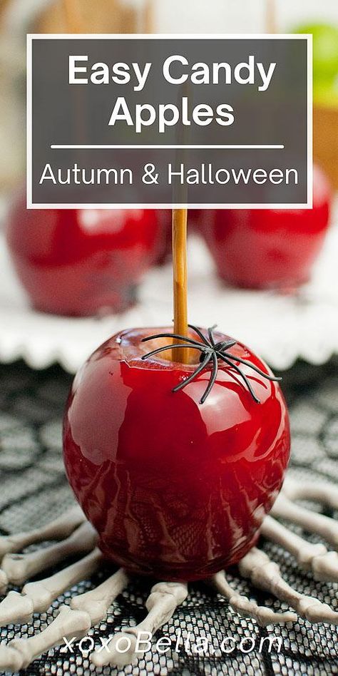 Easy Candy Apples, Apples On A Stick, Candy Apple Kit, Make Candy Apples, Candied Apples Slices, Halloween Candy Apples, Candy Apple Recipe, Halloween Apples, Caramel Apples Homemade