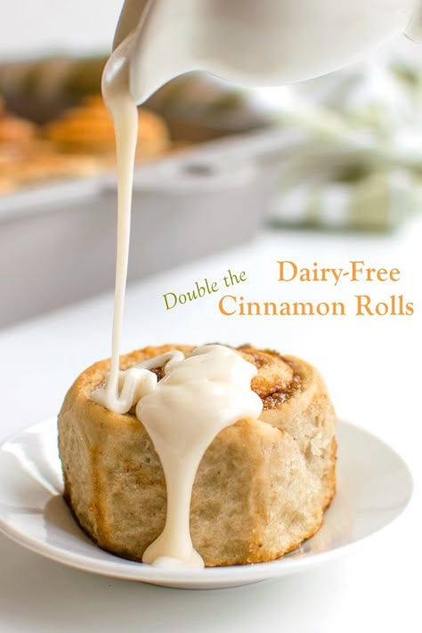 Dairy Free Cinnamon Rolls, Vegan Rolls, Go Dairy Free, Allergy Recipes, Dairy Free Desserts, Dairy Free Soy Free, Breakfast Goodies, Soy Free Recipes, Homemade Pastries