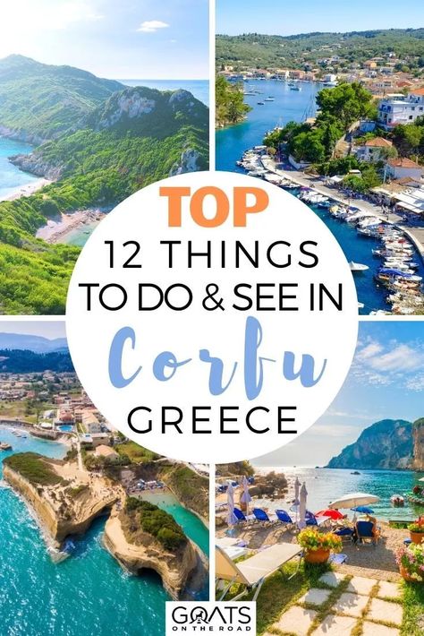 Heading to the beautiful Greece for a stunning travel experience? The place itself is packed full of history and culture, a trip to Corfu is something everyone must do in their lifetime. Here are the top 12 things to do and see in Corfu, Greece to get you started! | #Greece #BeautifulDestinations #Bucketlist Corfu Town, Corfu Island, Greece Beach, Greece Travel Guide, Corfu Greece, Greece Vacation, Greece Holiday, Mediterranean Cruise, Greece Islands