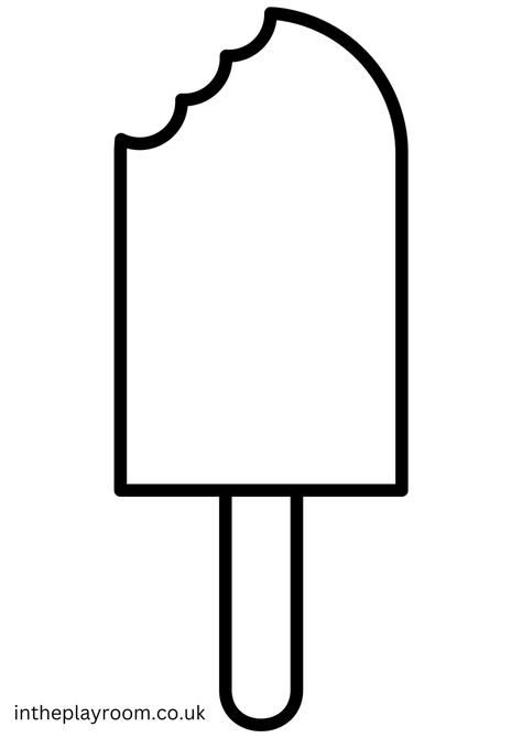 Popsicle Template, Ice Cream Template, Popsicle House, Summer Crafts For Toddlers, Sun Crafts, Stencils For Kids, Ice Cream Coloring Pages, Fun Summer Crafts, Popsicle Crafts