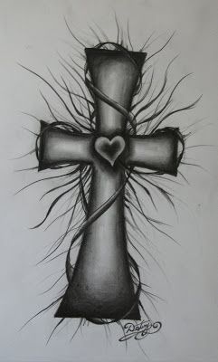 Cross Drawings | Cross I designed and drew :) Cross Drawing Sketches, Cross Drawings, Remember Tattoo, Cross Ideas, Cross Coloring Page, Freezer Smoothies, Cross Drawing, Christian Drawings, Badass Drawings