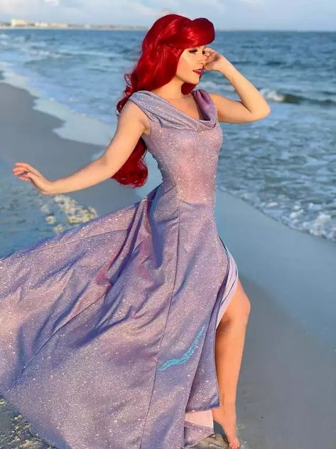 pumpkin.pixie.princess cosplay Ariel Blue Dress, Ariel Pink Dress, Blue Sparkle Dress, Ariel Pink, Ariel Cosplay, Ariel Dress, Princess Cosplay, Blue Sparkle, Sparkle Dress