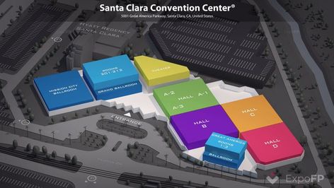 Convention Center Floor Plan, 3d Floor Plan, Expo Center, 3d Map, Great America, 3d Floor, Hyatt Regency, Convention Center, Santa Clara