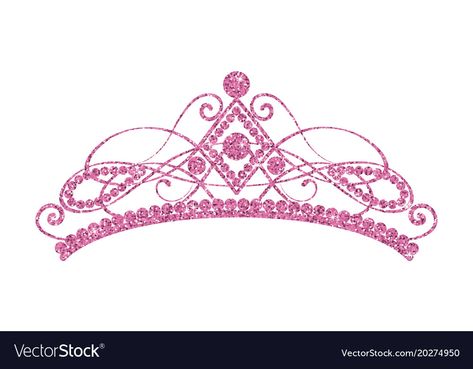 Tiara Illustration, Tiara Drawing, Royalty Frame, Pink Tiara, Happy Birthday Gorgeous, Diamond Vector, Vector Border, Floral Wedding Invitation Card, Mandala Vector