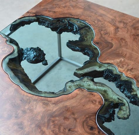 Wood Resin Table, Resin Table, Wood Resin, Wood Pieces, Aerial View, Wood Table, Blue Glass, Lake, Wall Art