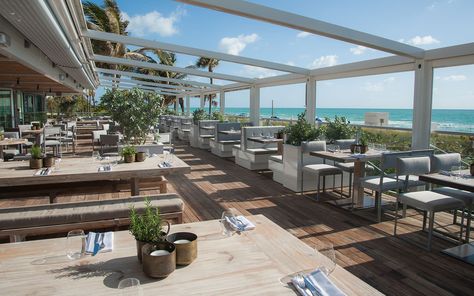 Ocean Social Malibu Farm, Miami Beach Hotels, Miami Restaurants, Farm Pictures, Waterfront Dining, Romantic Restaurant, Waterfront Restaurant, Vitamin Sea, Outdoor Restaurant