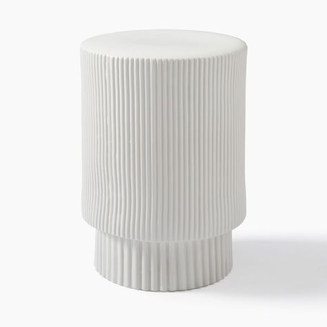 Textured Collection Side Table, Terracotta | West Elm Fluted Side Table, Bone Inlay Side Table, Pedestal Side Table, West Elm Kids, Young House, Young House Love, Stylish Curtains, White Side Tables, Hand Molding