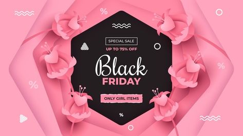 Black Friday Pink, Black Friday Sale Design, Set Design Photography, Big Sales Banner, Summer Sale Banner, Black Friday Banner, Banner Drawing, Facebook Cover Template, Discount Banner