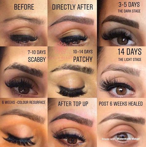 Microblading Scabbing Day by Day: What to Expect Tattoo Healing Stages, Microblading Healing Process, Tattoo Touch Up, How To Make Eyebrows, Mircoblading Eyebrows, Tattoo Healing Process, Eyebrow Before And After, Tattoo Eyebrows, Permanente Make-up