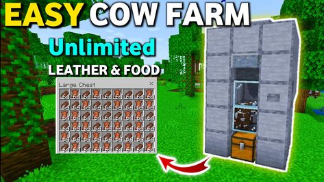 Easy Cow farm in Minecraft Watch More Videos On YouTube Search:- Vikas Brine Cow Farm Minecraft, Minecraft Cow, Minecraft Farms, Farm In Minecraft, Farm Minecraft, Minecraft Farm, Cow Farm, Youtube Search, Minecraft Ideas