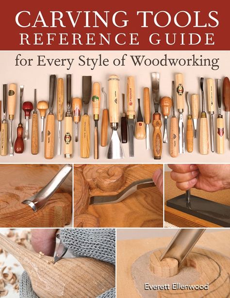 The key to a flawlessly executed carving? Using the correct tool. Discover the power behind each small yet mighty carving tool alongside award-winning carver Everett Ellenwood and his Carving Tool Reference Guide. Not only will you learn about the anatomy of each tool spanning across chisels and gouges to knives and veiners (just to name a few), but you'll also learn how to properly store and care for the tools alongside safety measures for your hands and fingers. This in-depth guide offers a comprehensive overview of the seemingly infinite tools and their respective components and parts. Whether you're an experienced carver looking to expand your fundamental understanding of tools or a novice on the hunt for your first tool, this title is key to building or expanding your toolbox.  Conten Types Of Wood For Carving, Wood Carving For Beginners Tutorials, Gnome Projects, Dremel Art, Best Wood Carving Tools, Wood Carving Chisels, Dremel Carving, Simple Wood Carving, Wood Carving For Beginners