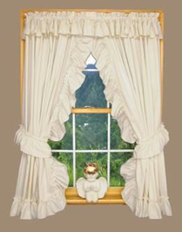 Priscilla curtains with attatched valance Priscilla Curtains, Country Window Treatments, Primitive Curtains, Country Style Curtains, Curtains Style, Cottage Curtains, Window Treatments Ideas, Window Toppers, Ruffle Curtains