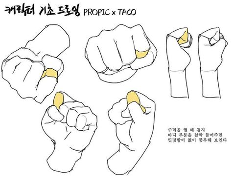 When drawing a fist, slightly lifting the index finger will make the drawing look more ‘full’ without any ‘dull’ or ‘plain’ areas. Propic Taco Hands, Hands Tutorial, Anatomy Tutorial, Hand Drawing Reference, Body Reference Drawing, Hand Reference, Learn Art, Guided Drawing, Anatomy Drawing