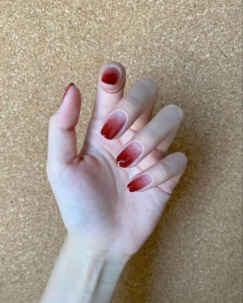 Asian Nails, Goth Nails, Smink Inspiration, Blush Nails, Pretty Gel Nails, Makijaż Smokey Eye, Cute Gel Nails, Soft Nails, Red Nail