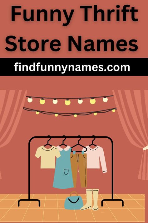 Look no further! Introducing our collection of Funny Thrift Store Names that will tickle your funny bone and make your thrift shopping experience even more enjoyable. Get ready for a hilarious adventure as you explore these cleverly crafted thrift store names that truly stand out from the crowd. #ThriftStoreNames, #FunnyFinds #ShopAndLaugh #ThriftStoreHumor Names For Thrift Stores, Thrift Shop Aesthetic Name, Thrift Store Ideas Business, Thrift Store Names, Online Store Web Design, Store Names Ideas, Shop Name Ideas, Bargain Hunt, Dropshipping Shopify