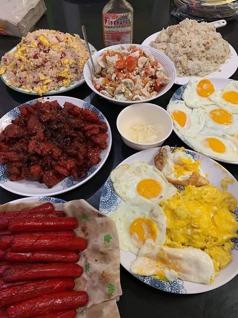 Filipino Breakfast, Filipino Street Food, Food C, Opening Prayer, Sleepover Food, Grocery Foods, Lunch Recipes Healthy, Food Goals, Food Platters