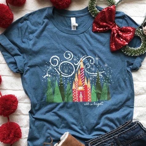 Disney Christmas Vacation, Disney Christmas Outfits, Christmas Castle, Disney Christmas Shirts, All Is Bright, All Is Calm, Very Merry Christmas Party, Matching Disney Shirts, Mickey Balloons