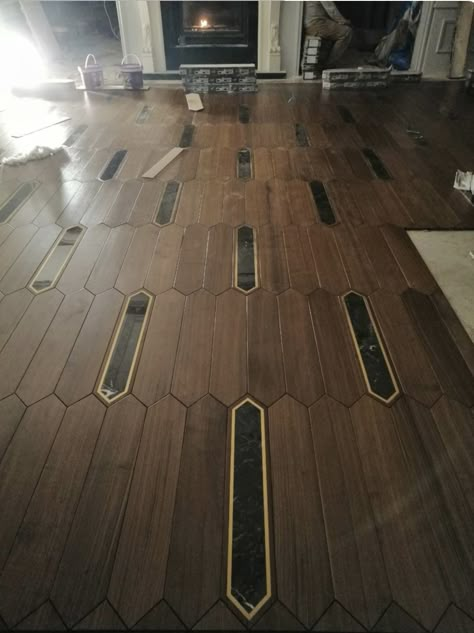 Marble Inlay Floor, Floor Pattern Design, Design Folder, Wood Floor Pattern, Inlay Flooring, Wood Floor Design, Wood Shavings, Build A House, Umbrella Shop