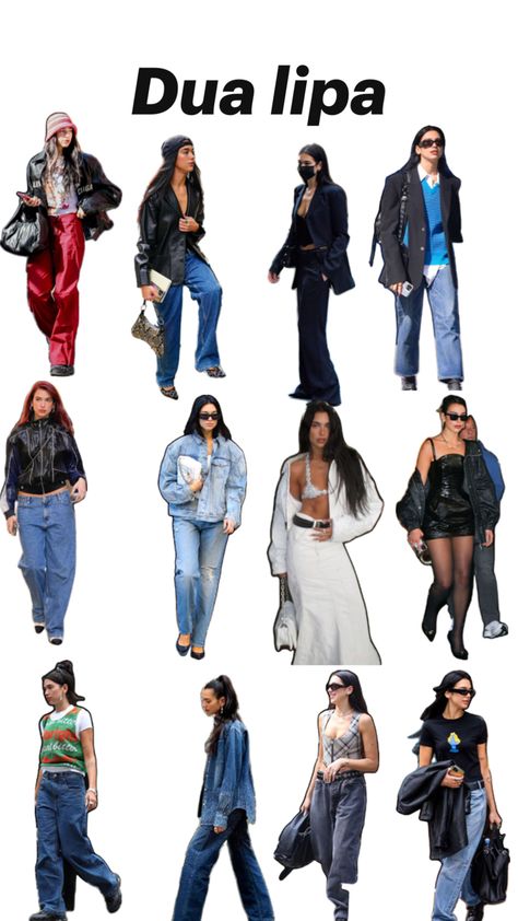 Dua Lipa Street Style, Dua Lipa Style, Outfit Collages, Outfit Collage, Dua Lipa, New Me, Vision Board, Ootd, Street Style