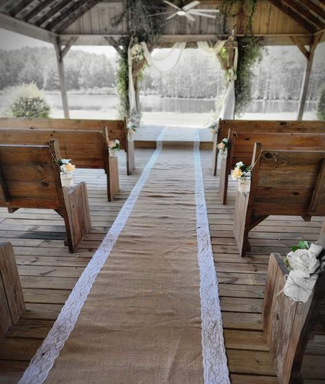 Burlap Aisle Runner within a open barn wedding venue. Rustic Wedding Aisle, Burlap Aisle Runner Wedding, Burlap Aisle Runner, Wedding Aisle Runner, Aisle Runner Wedding, 2025 Wedding, Rustic Wedding Venues, Burlap Wedding, Aisle Runner