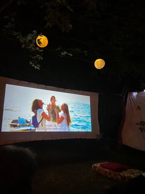 Watching Mamma Mia Aesthetic, Mamma Mia Outdoor Party, Asthetic Movie Night, Mamma Mia Movie Aesthetic, Mamma Mia Birthday Party Aesthetic, Mamma Mia Activities, Mamma Mia Aesthetic Birthday, Mamma Mia Party Activities, Mama Mia Movie Night