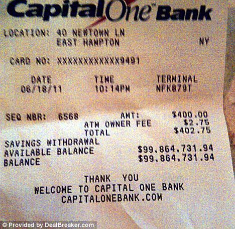 In the Black: The receipt shows a very healthy bank balance but the owner still has to stump up the $2.75 charge #savingaccounts #saving #accounts #balance Bank Account Balance, Jackpot Winners, Hedge Fund Manager, First Bank, Money Stacks, Checking Account, Bank Statement, Thought Catalog, Money Goals