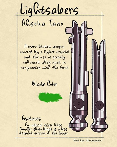 Lightsaber Hilts Drawing, Lightsaber Drawing Reference, Ahsoka Lightsaber Drawing, Star Wars Lightsaber Designs, Lightsaber Design Ideas, Otto Tattoo, Lightsaber Art, Lightsaber Drawing, White Lightsaber