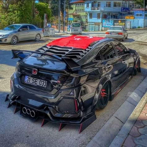 Cool Honda Civic, Honda Civic Modified, Civic Modified, Honda Sports Car, Honda Civic 2017, Honda Type R, Honda Civic Car, Honda Civic Sport, Civic Car