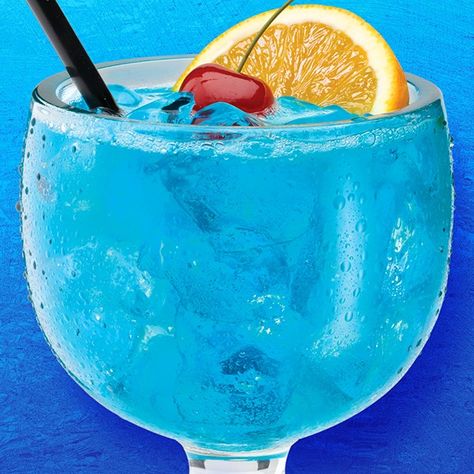 Kenny's Cooler Recipe - The Best Texas Roadhouse Blue Drink | Farm, Food & Life Blue Drink, Cocktail Umbrellas, Cherry Cocktail, Blue Drinks, Sour Mix, Mint Sprig, Texas Roadhouse, Peach Schnapps, Farm Food