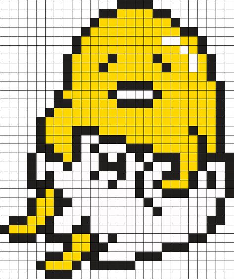 Kandi Patterns for Kandi Cuffs - Characters Pony Bead Patterns Gudetama Perler Beads, Perler Pins, Egg Gudetama, Pokemon Cross Stitch Patterns, Bead Templates, Pokemon Cross Stitch, Kandi Cuffs, Melty Bead Patterns, Pearl Beads Pattern