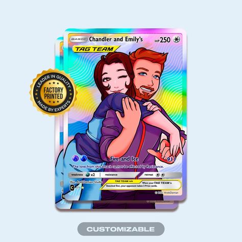 Personalized Illustration, Gamer Wedding, Custom Pokemon, Pokemon Couples, Pokemon Photo, Pokemon Diy, Collector Cards, Couple Illustration, Engagement Cards