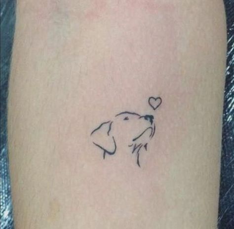 Lost Pets Tattoos, Tattoo Ideas For A Lost Pet, Dog Swimming Tattoo, Small Tattoos To Remember A Dog, Tattoos For Lost Pets Dogs, Dog Face Tattoo Simple, Simple Puppy Tattoo, Tattoo Idea For Lost Dog, Human And Dog Tattoo