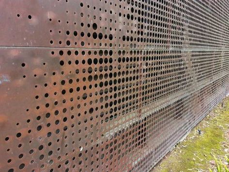 We offer perforated copper or brass sheets with a variety of patterns. There are various of hole sizes and shapes available for individual customer's requirement Steel Facade, Perforated Metal Panel, Convent Garden, Aluminum Fabrication, Gate Ideas, Expanded Metal, Healthcare Design, Center Ideas, Perforated Metal