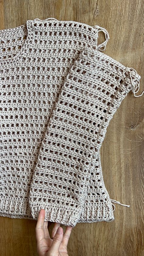 Crochet Summer Jumper Free Pattern, Crocheted Top Pattern, Crochet Sweaters For Women Free Patterns, Crochet Beach Sweater Pattern, Crochet Cotton Sweater Pattern Free, Crocheted Mesh Top, Filet Crochet Sweater, Crochet Fall Tops Free Patterns, Summer Sweater Crochet Pattern