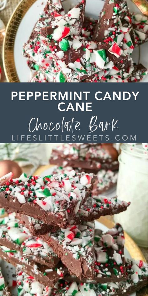 This easy to make Easy Peppermint Candy Cane Bark recipe is a sweet and refreshing treat that only takes minutes to prepare . It's perfect as a holiday stocking stuffer, great to give as a gift in jars and make for yourself too! #candy #bark #easy #peppermint #Christmas #holidays Candy Cane Bark Easy, Candy Cane Bark Recipe, Candy Bark Recipes Easy, Candy Cane Cookies Recipe, Candy Cane Bark, Bark Recipes Easy, Candy Bark Recipes, Candy Cane Cookie Recipe, Peppermint Bark Recipe