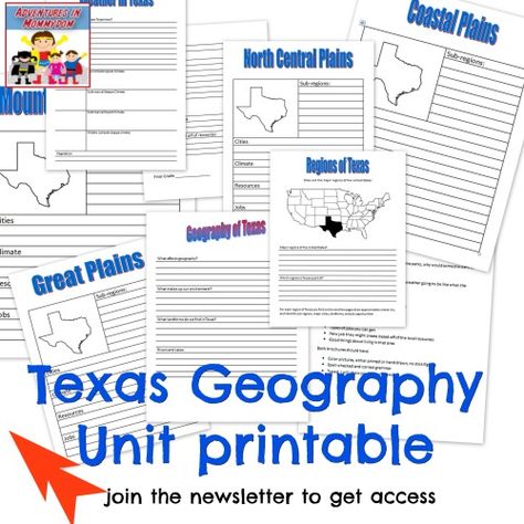 Texas Geography Activities, Texas History Anchor Charts, Texas Regions Map Project, Texas Geography, Texas History Timeline, Regions Of Texas, Texas History 7th, Texas State, Texas History