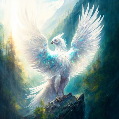 White Pheonix Drawing, White Phoniex Art, White Phoenix Art, White Phoenix Bird, Phoenix Wallpaper, Fantasy Angel, Phoenix Artwork, Magic Mountain, Mythical Birds