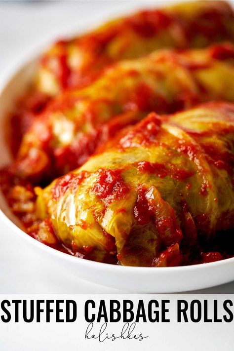 Delicious cabbage rolls stuffed with lamb and cooked in a rich Persian-inspired stew base. You haven't had holishkes like these before! Best Stuffed Cabbage Rolls, Unstuffed Cabbage Recipes, Hungarian Stuffed Cabbage, Cabbage Roll Casserole, Stuffed Cabbage Rolls, Unstuffed Cabbage, Cabbage Roll, Cabbage Rolls Recipe, Ground Sirloin