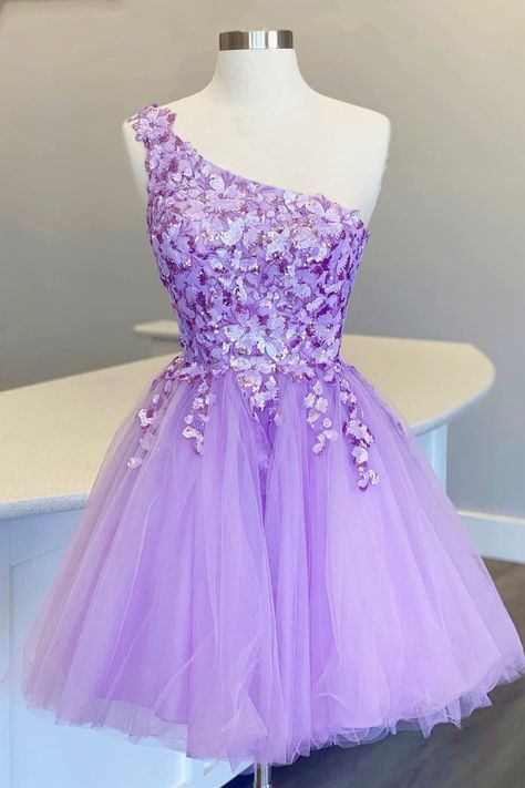 Princess A-line Short Homecoming Dress Lilac Homecoming Dress, Prom Dress Purple, Purple Prom, Purple Prom Dress, Short Party Dress, Short Homecoming Dress, Short Prom Dress, Sweet 16 Dresses, Short Prom