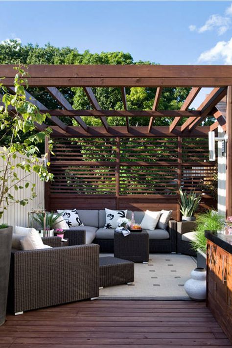 Outdoor Living - Dreamy Pergola Ideas for Our Deck Zen Retreat, House Gate, Contemporary Patio, Backyard Seating, Rooftop Patio, Backyard Pergola, Outdoor Living Room, Pergola Patio, Backyard Fences