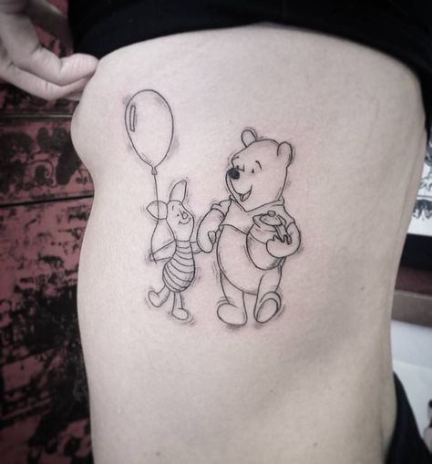 Tigger And Piglet Tattoo, Winnie The Pooh And Piglet Tattoo Ideas, Winny The Pooh Tattoos, Pooh Bear And Piglet Tattoo, Winnie The Pooh Piglet Tattoo, Pooh Piglet Tattoo, Winnie And Piglet Tattoo, Piglet And Pooh Tattoo, Piglet Tattoo Ideas