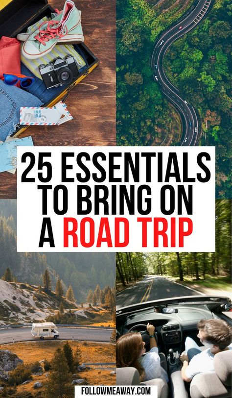 Road Trip Essentials For Adults, Long Road Trip Essentials, Packing List Road Trip, Road Trip Essentials List, Trip Essentials Packing Lists, Road Trip Gifts, Road Trip Outfit, Road Trip Food, Road Trip Packing List