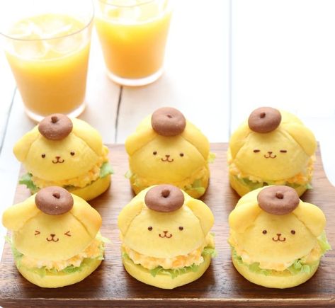 Pompom Purin, Egg Sandwich, Sleepover Food, Cute Baking, Makanan Diet, Cute Snacks, Kawaii Food, Cute Desserts, Food Crafts